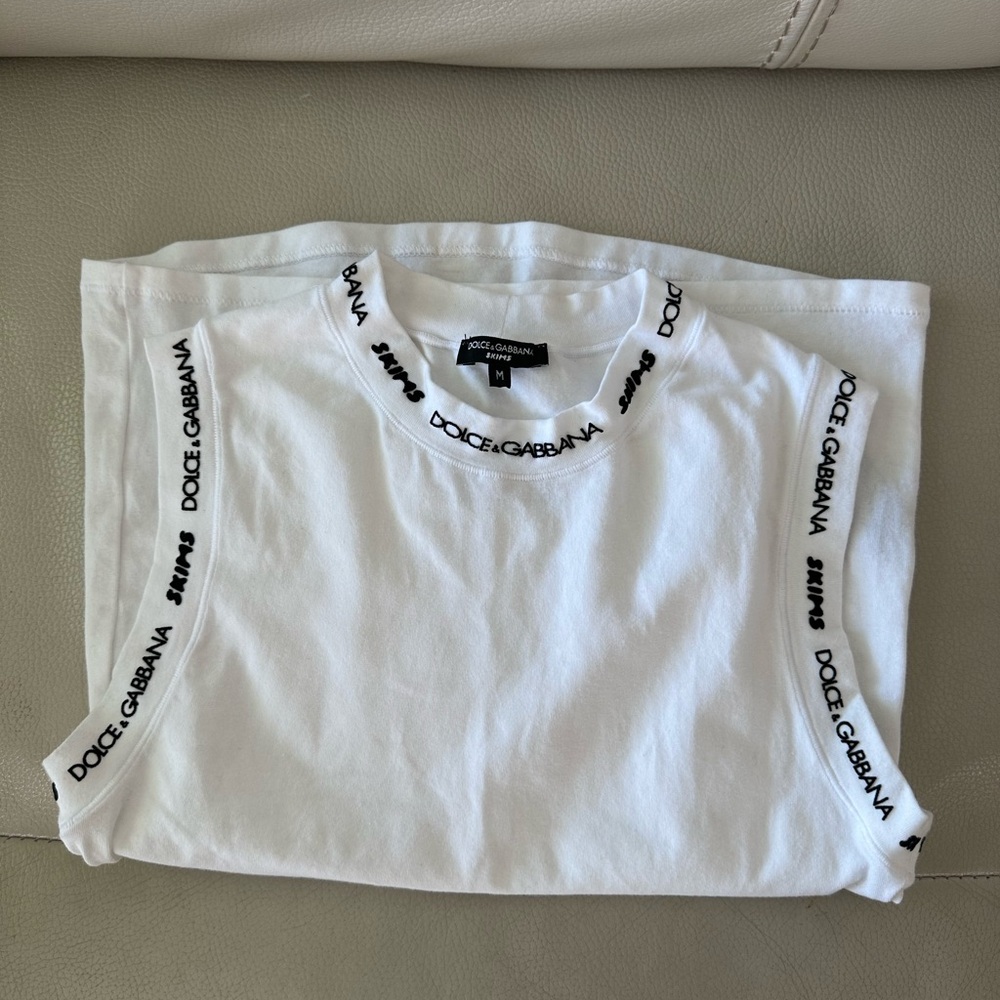 Dolce & Gabbana x Skims  White Sleeveless Top - Picture 3 of 6